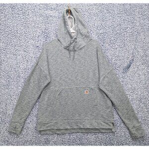 Carhartt Pullover Hoodie Womens M Relaxed Fit Outdoor Hiking Heather Green